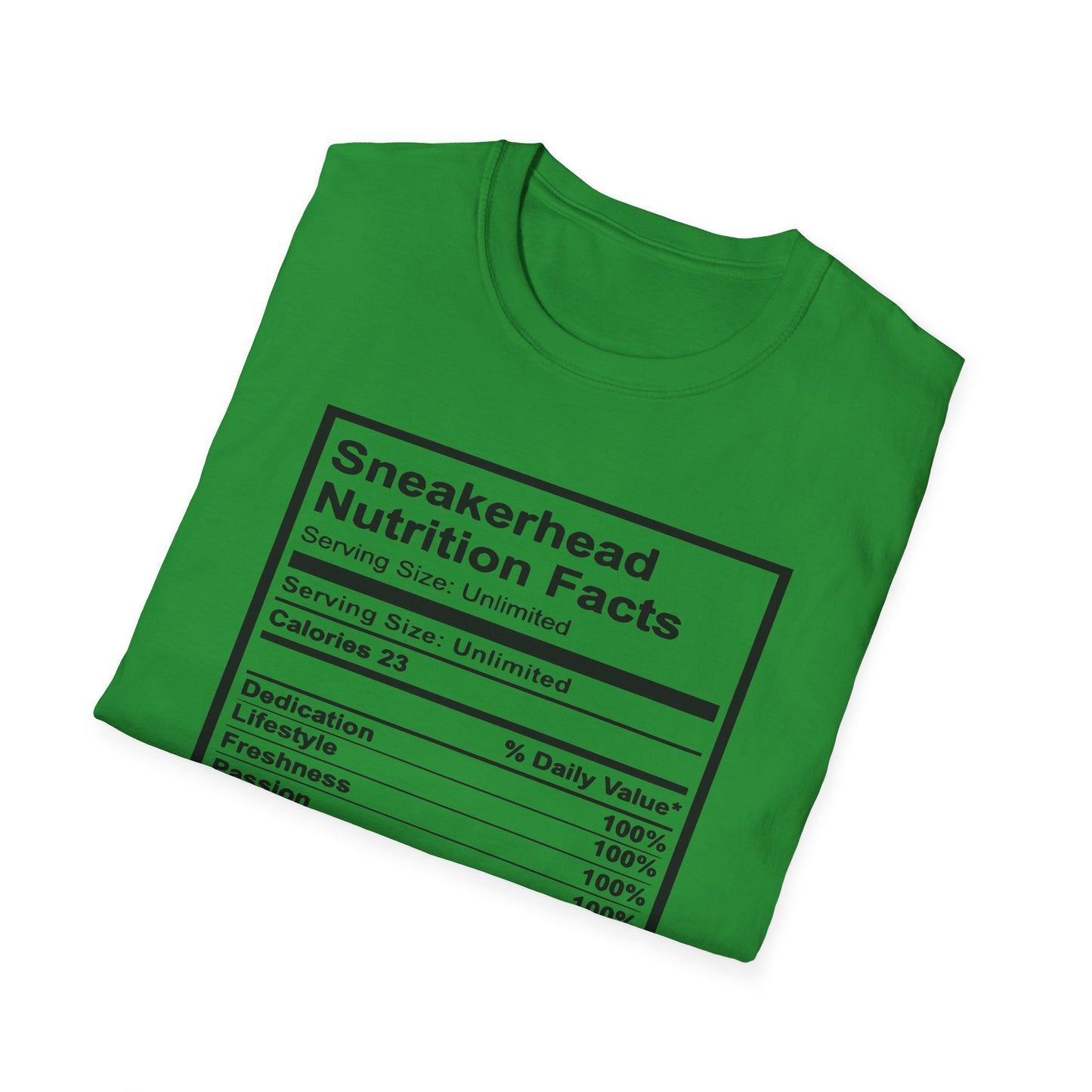 Sneakerhead Nutrition Facts T-Shirt | Cool Graphic Tee for Sneaker Lovers, Gift for Sneakerheads, Casual Streetwear, Unique Apparel