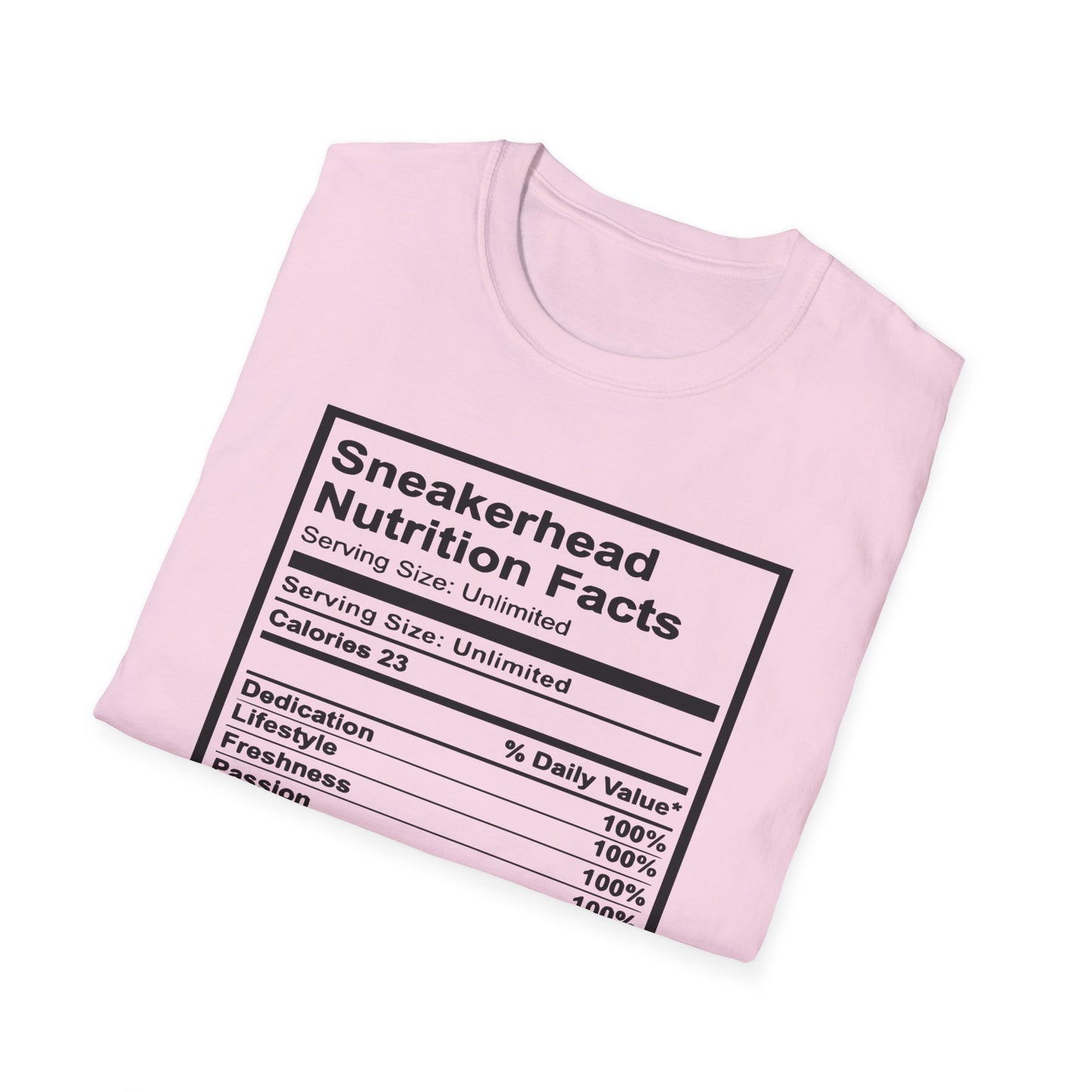 Sneakerhead Nutrition Facts T-Shirt | Cool Graphic Tee for Sneaker Lovers, Gift for Sneakerheads, Casual Streetwear, Unique Apparel